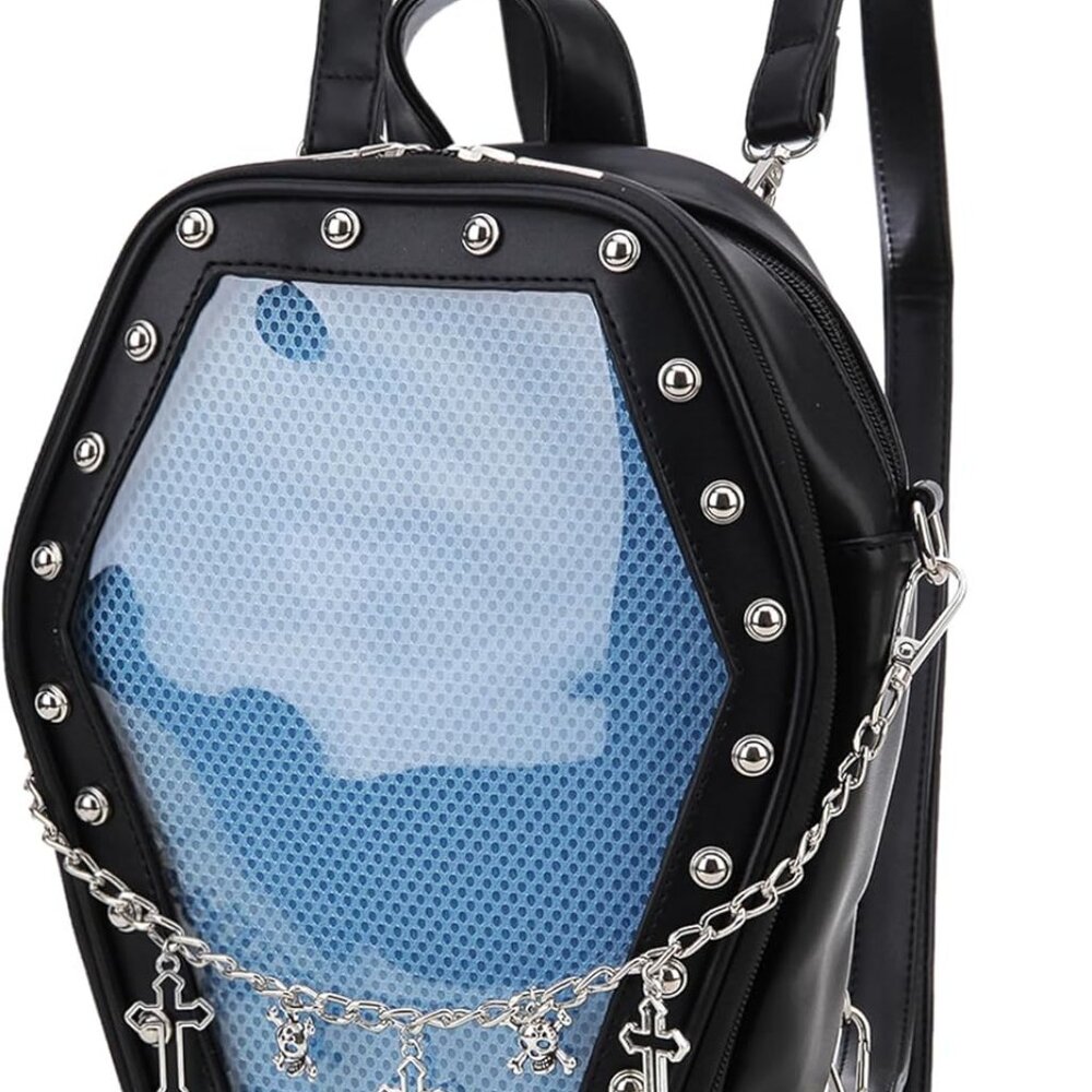 Gothic Coffin Shape Fashion Purses and Handbags for Women Halloween Shoulder Bag